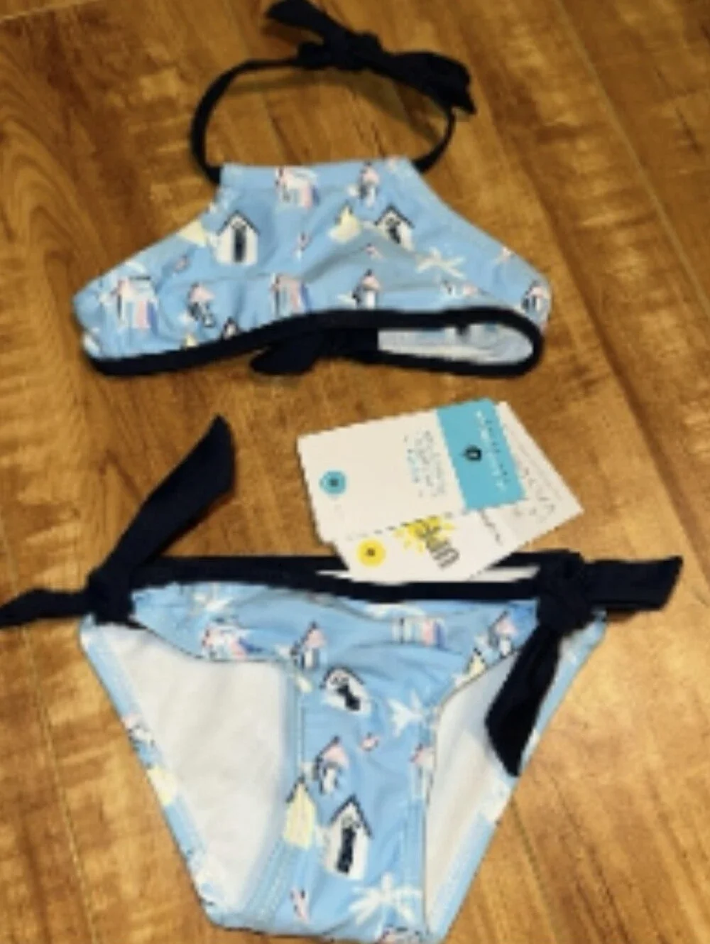 NWT Snapper Rock Girls Cabana Palm Halter Bikini style G15048